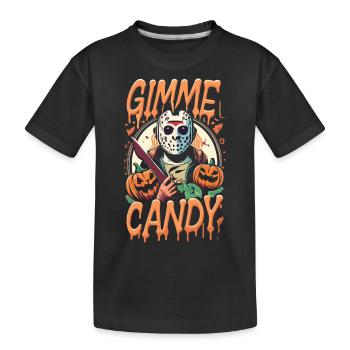 Halloween Gimme Candy Trick or Treat - Kinder Premium Bio T-Shirt - Schwarz - Vorne
