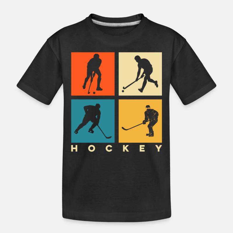 Hockey - Kinder Premium Bio T-Shirt - Schwarz