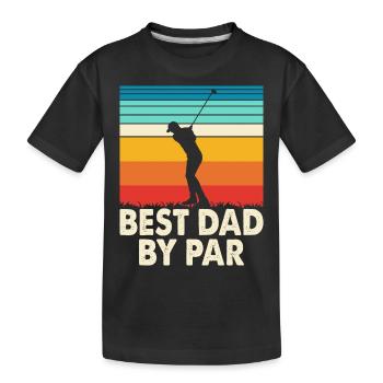 Papa de golf Père - T-shirt bio Premium Enfant - noir - Devant