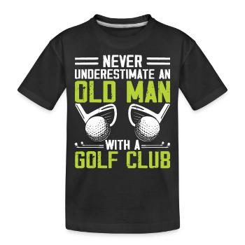 Golf Golfer - Kids' Premium Organic T-Shirt - black - Front