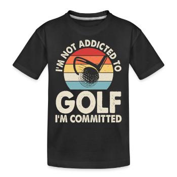 Golf Golfer - Kids' Premium Organic T-Shirt - black - Front