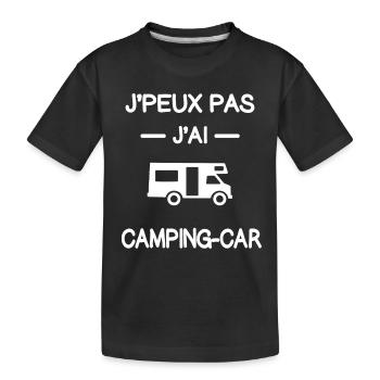 je peux pas j'ai camping car retraité humour - T-shirt bio Premium Enfant - noir - Devant