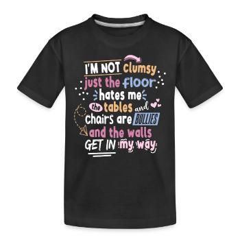 Je ne suis pas maladroit en disant les femmes - T-shirt bio Premium Enfant - noir - Devant