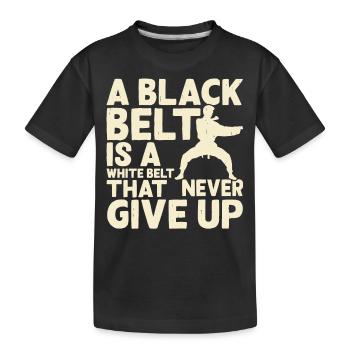 Karate - Kinder Premium Bio T-Shirt - Schwarz - Vorne
