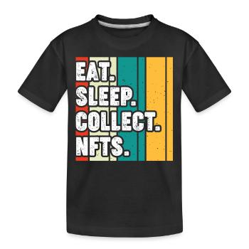 NFT - Kinder Premium Bio T-Shirt - Schwarz - Vorne