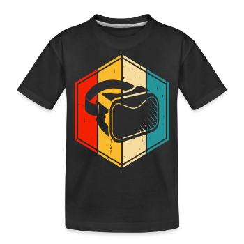 VR Virtual Reality - Kids' Premium Organic T-Shirt - black - Front
