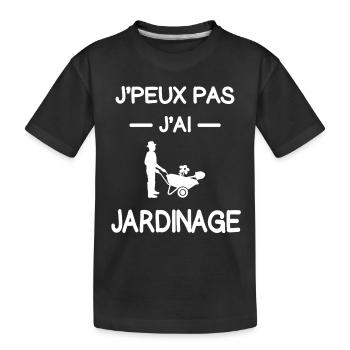 je peux pas j'ai jardinage jardinier humour - T-shirt bio Premium Enfant - noir - Devant