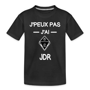 je peux pas j'ai jdr joueur humour - T-shirt bio Premium Enfant - noir - Devant