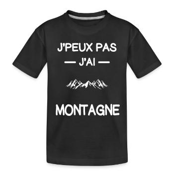 je peux pas j'ai montagne randonneur humour - T-shirt bio Premium Enfant - noir - Devant