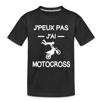 je peux pas j'ai motocross motard humour - T-shirt bio Premium Enfant - noir - Devant