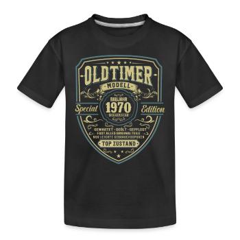 Vintage 1970 - Zeitloses Geschenk - Kinder Premium Bio T-Shirt - Schwarz - Vorne