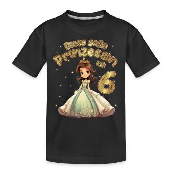 Diese kleine Prinzessin ist 6 - 6. Geburtstag - Kinder Premium Bio T-Shirt - Schwarz - Vorne