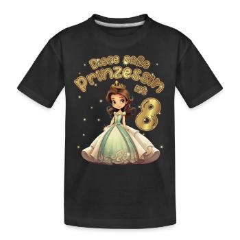 Diese kleine Prinzessin ist 8 - 8. Geburtstag - Kinder Premium Bio T-Shirt - Schwarz - Vorne