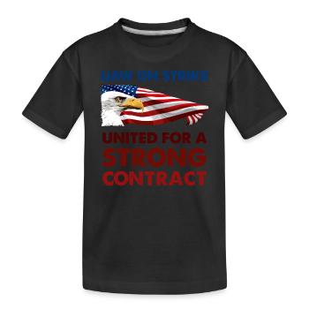 UAW en grève - Unis pour un contrat solide - T-shirt bio Premium Enfant - noir - Devant