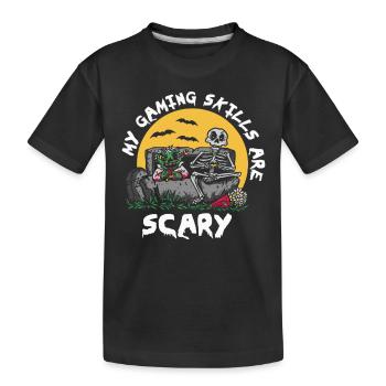 Mes compétences de jeu sont effrayantes Halloween - T-shirt bio Premium Enfant - noir - Devant