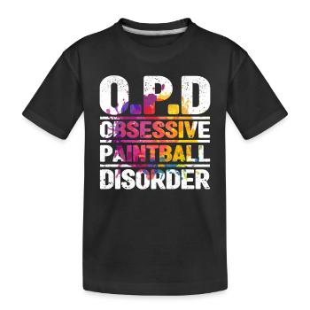 Équipe de paintball trouble obsessionnel-compulsif - T-shirt bio Premium Enfant - noir - Devant