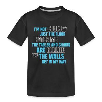 Hommes maladroits - T-shirt bio Premium Enfant - noir - Devant