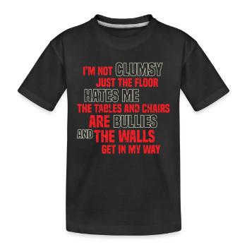 Blague maladroite - T-shirt bio Premium Enfant - noir - Devant