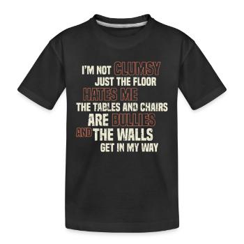 Lustig, tollpatschig, sarkastisch, ironisch, witzig - Kinder Premium Bio T-Shirt - Schwarz - Vorne