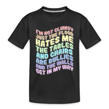 Je ne suis pas maladroit drôle - T-shirt bio Premium Enfant - noir - Devant