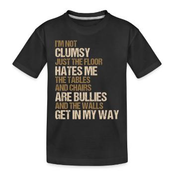 Drôle de dicton maladroit - T-shirt bio Premium Enfant - noir - Devant