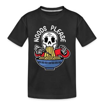 Noods please - Kinder Premium Bio T-Shirt - Schwarz - Vorne