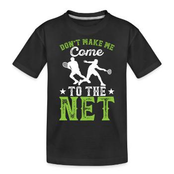 Tennis - Kinder Premium Bio T-Shirt - Schwarz - Vorne