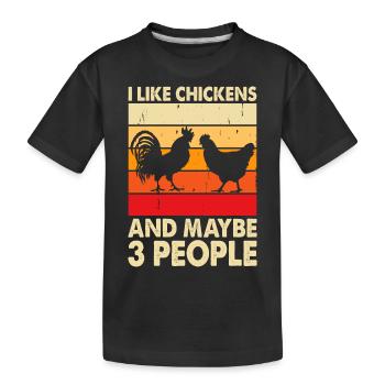 Chickens Chicken - Kids' Premium Organic T-Shirt - black - Front