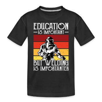 Schweißen Schweißer - Kinder Premium Bio T-Shirt - Schwarz - Vorne