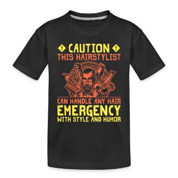 Coiffeur Coiffeur Coiffeur Coiffure Coiffure - T-shirt bio Premium Enfant - noir - Devant