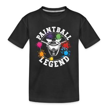 Paintball Legend Paintballer Face Mask Paint - Kids' Premium Organic T-Shirt - black - Front