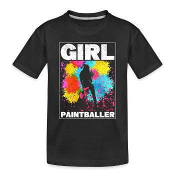 Fille Paintballer Player Paintball Femme - T-shirt bio Premium Enfant - noir - Devant