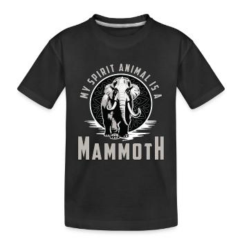 Mammouth laineux Mon animal spirituel est un animal préhistorique - T-shirt bio Premium Enfant - noir - Devant