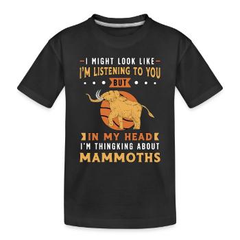 Mammouth laineux J’ai peut-être l’air d’être préhistorique - T-shirt bio Premium Enfant - noir - Devant