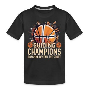Führen von Champions: Coaching jenseits des Platze - Kinder Premium Bio T-Shirt - Schwarz - Vorne