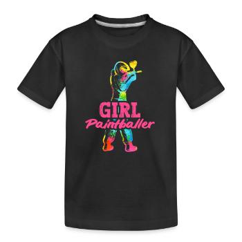 Fille Paintballer Player Paintball Femme - T-shirt bio Premium Enfant - noir - Devant