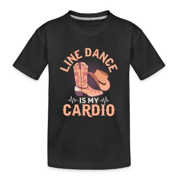 La danse en ligne est mon western de musique country cardio - T-shirt bio Premium Enfant - noir - Devant