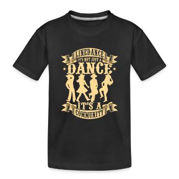 Linedance Ce n’est pas seulement une danse Western Country Mu - T-shirt bio Premium Enfant - noir - Devant
