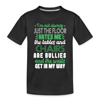 Drôle d’humour maladroit maladroit - T-shirt bio Premium Enfant - noir - Devant
