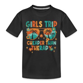 Mädelsreise Sommerferien - Kinder Premium Bio T-Shirt - Schwarz - Vorne
