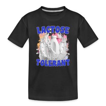 Produits laitiers sans lactose sans lait Produits amusants - T-shirt bio Premium Enfant - noir - Devant