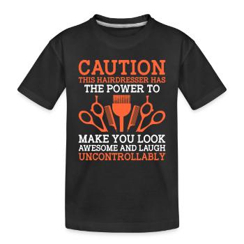 Coiffeur Coiffeur Coiffeur Coiffure Coiffure - T-shirt bio Premium Enfant - noir - Devant