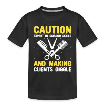 Coiffeur Coiffeur Coiffeur Coiffure Coiffure - T-shirt bio Premium Enfant - noir - Devant