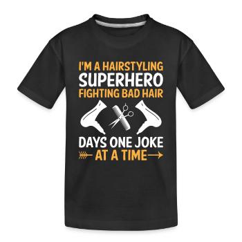 Coiffeur Coiffeur Coiffeur Coiffure Coiffure - T-shirt bio Premium Enfant - noir - Devant