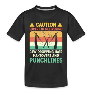 Coiffeur Coiffeur Coiffeur Coiffure Coiffure - T-shirt bio Premium Enfant - noir - Devant