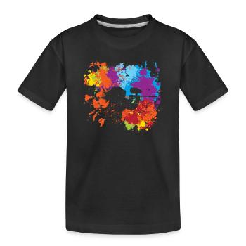 Cool Paintball Woman Silhouette Paint Ball Girl - Kids' Premium Organic T-Shirt - black - Front