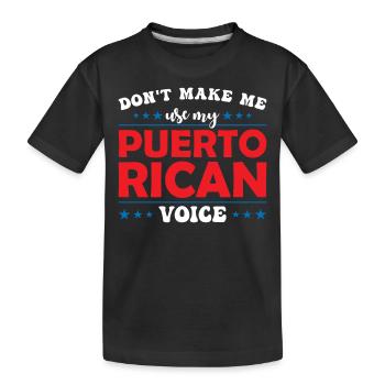 Ne me forcez pas à avoir ma voix portoricaine - T-shirt bio Premium Enfant - noir - Devant