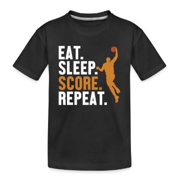 Manger Score de sommeil Répéter Basketballer Basketballfan - T-shirt bio Premium Enfant - noir - Devant