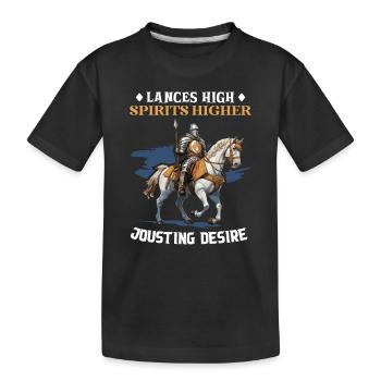Chevaliers Chevaliers Armure médiévale de la Renaissance - T-shirt bio Premium Enfant - noir - Devant
