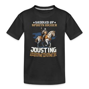 Chevaliers Chevaliers Armure médiévale de la Renaissance - T-shirt bio Premium Enfant - noir - Devant
